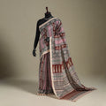 Red - handloom maheshwari silk bagh saree 02 - handcrafted