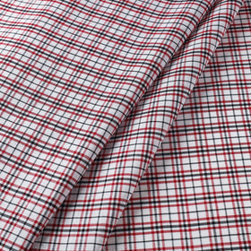 Multicolor Mangalagiri Handloom Checks Cotton Fabric 