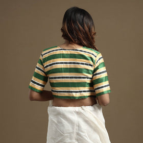 Buy Mashru Weave Pure Handloom Silk Stitched Blouse 