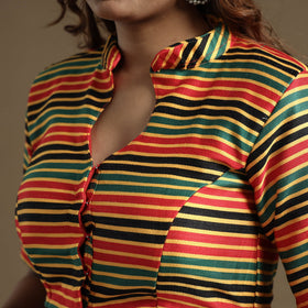 Buy Mashru Weave Pure Handloom Silk Stitched Blouse 