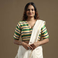 Buy Mashru Weave Pure Handloom Silk Stitched Blouse 