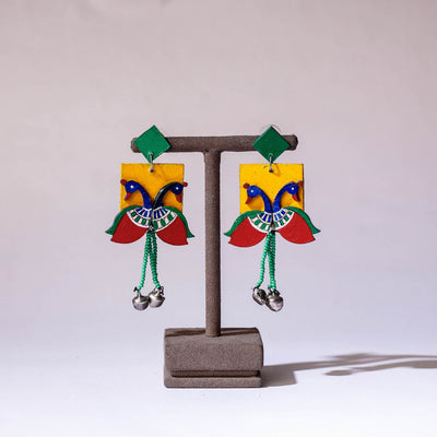 Buy Madhubani Handpainted Wooden Earrings Online India l iTokri.com