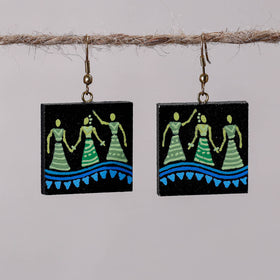  Miniature Handpainted Wooden Earrings 