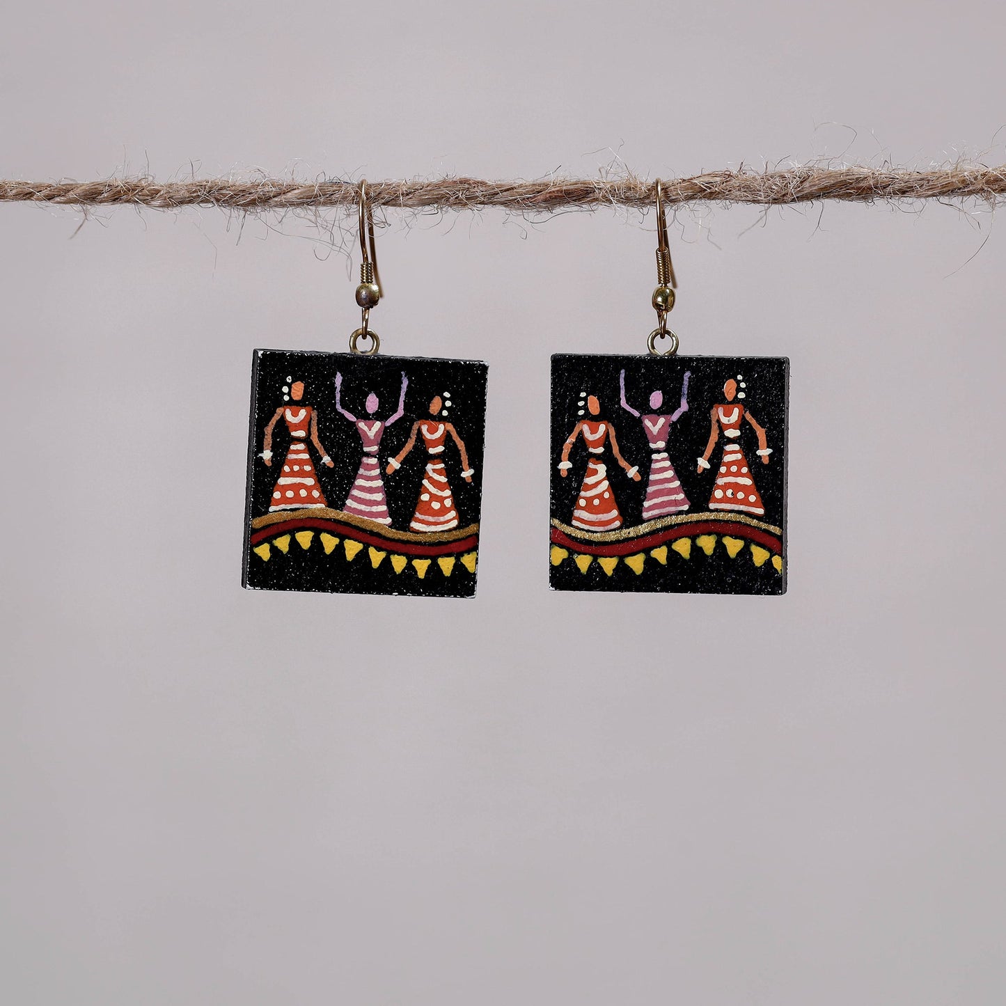  Miniature Handpainted Wooden Earrings Online at iTokri.com