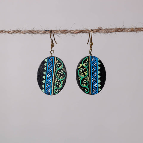 Buy Miniature Handpainted Wooden Earrings Online at iTokri.com