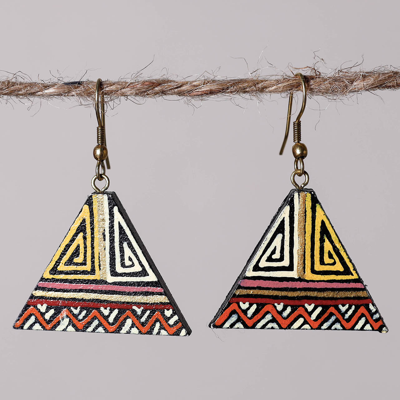  Miniature Handpainted Wooden Earrings Online at iTokri.com