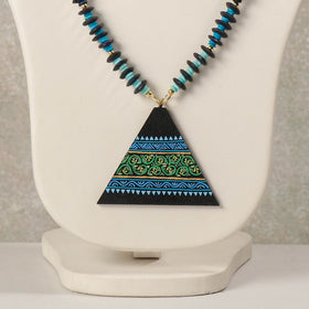 Miniature Handpainted Wooden Necklace With Beads