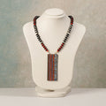 Miniature Hand-painted Wooden Red Necklace With Beads
