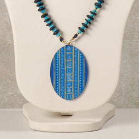  Miniature Hand-painted Wooden Necklace With Beads 