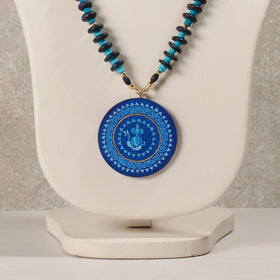  Miniature Hand-painted Wooden Necklace With Beads 