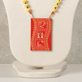 Miniature Handpainted Wooden Necklace With Beads