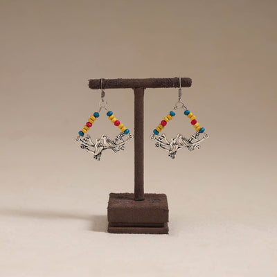 Multicolor - mishti wooden beads earrings with german