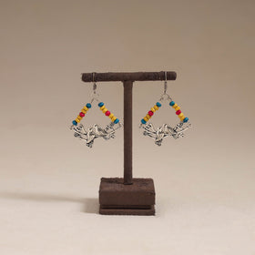 Multicolor - mishti wooden beads earrings with german