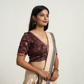 Multicolor - modal silk stitched blouse 06 - handcrafted