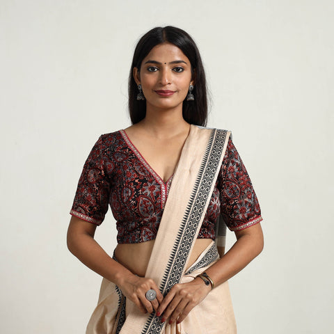 Multicolor - modal silk stitched blouse 06 - handcrafted