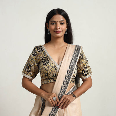 Multicolor - modal silk stitched blouse 11 - handcrafted