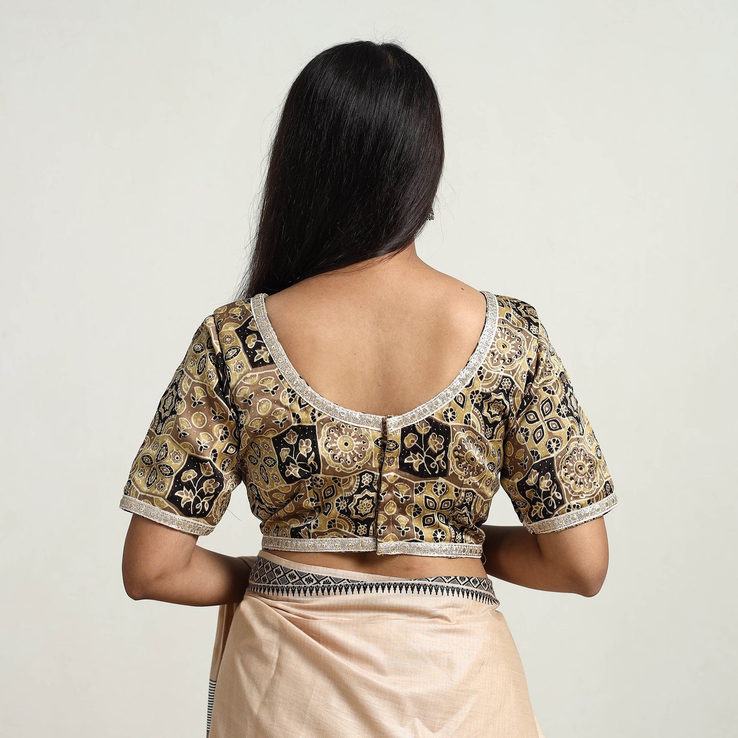 Multicolor - modal silk stitched blouse 11 - handcrafted