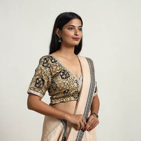 Multicolor - modal silk stitched blouse 11 - handcrafted
