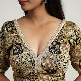 Multicolor - modal silk stitched blouse 11 - handcrafted