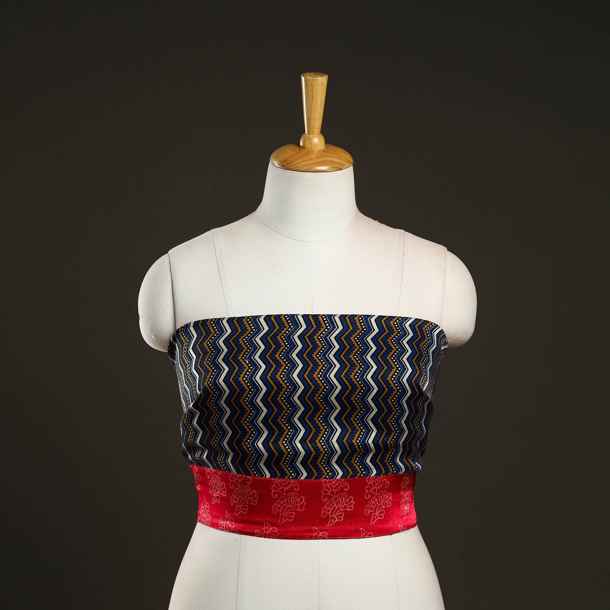 Multicolor - modal silk blouse piece 48 - handcrafted