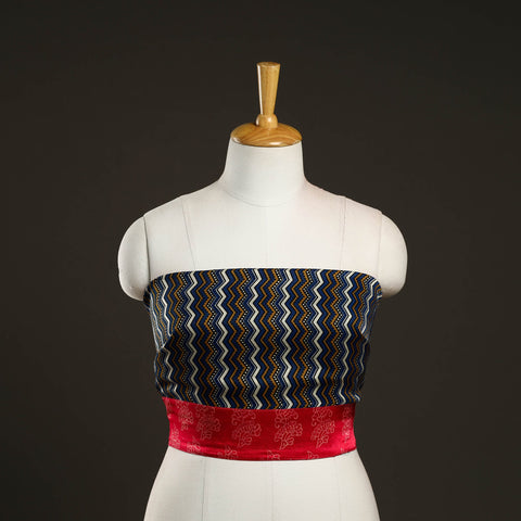 Multicolor - modal silk blouse piece 48 - handcrafted