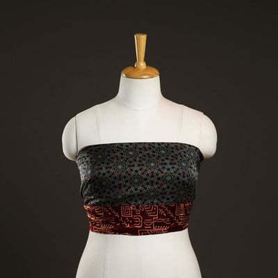 Multicolor - modal silk blouse piece 57 - handcrafted