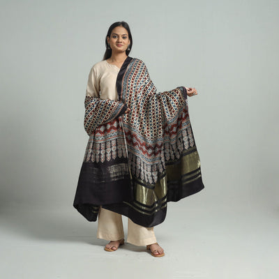 Multicolor - modal silk dupatta 73 - handcrafted