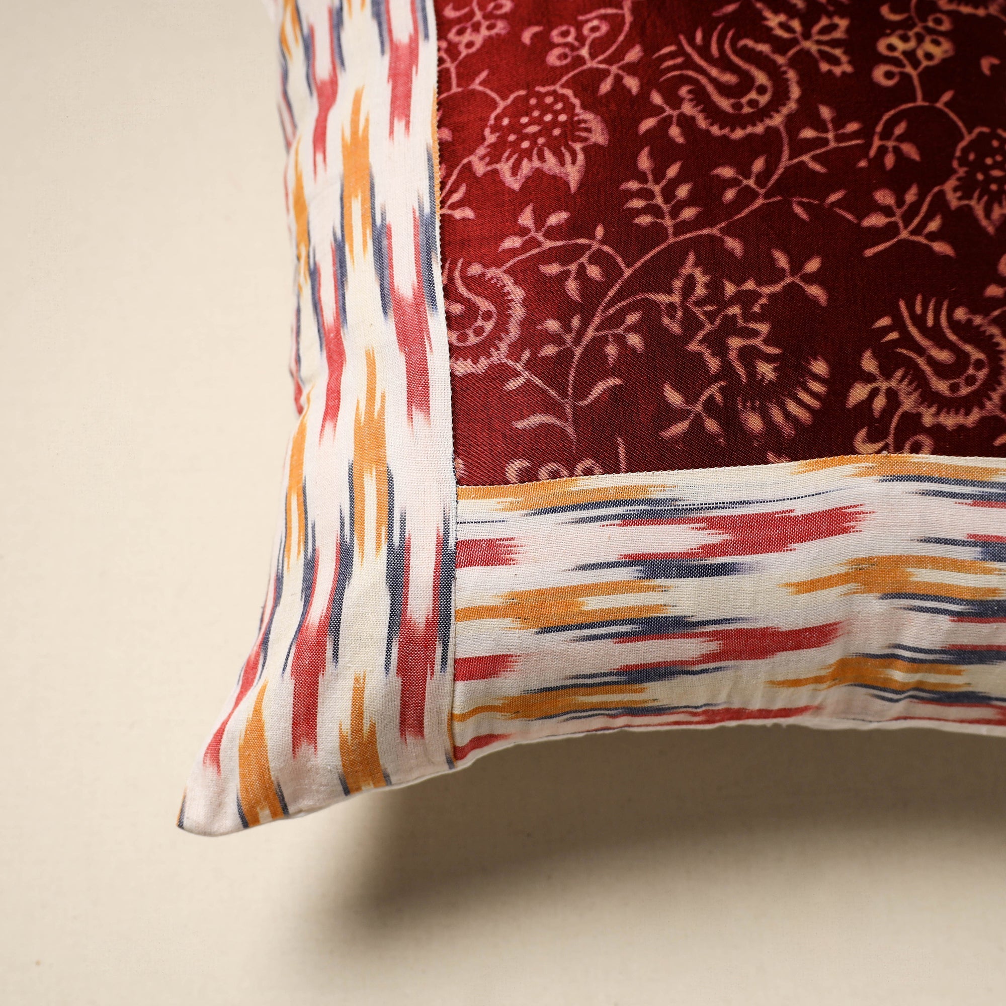 Modal silk patch pochampally ikat cushion cover 10