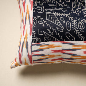 Modal silk patch pochampally ikat cushion cover 17