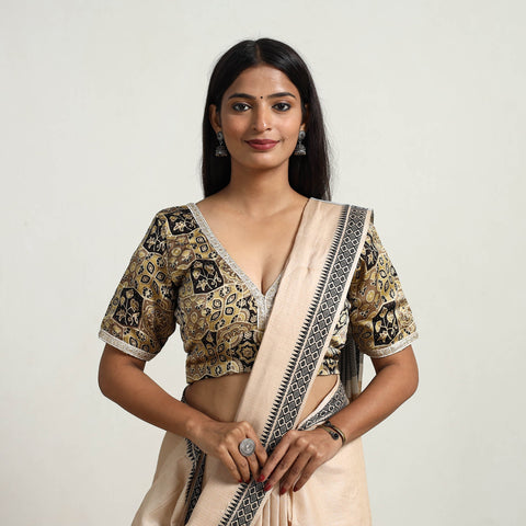 Multicolor - modal silk stitched blouse 11 - handcrafted