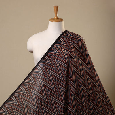 Multicolor Block Print Mul Cotton Natural Dyed Ajrakh Fabric