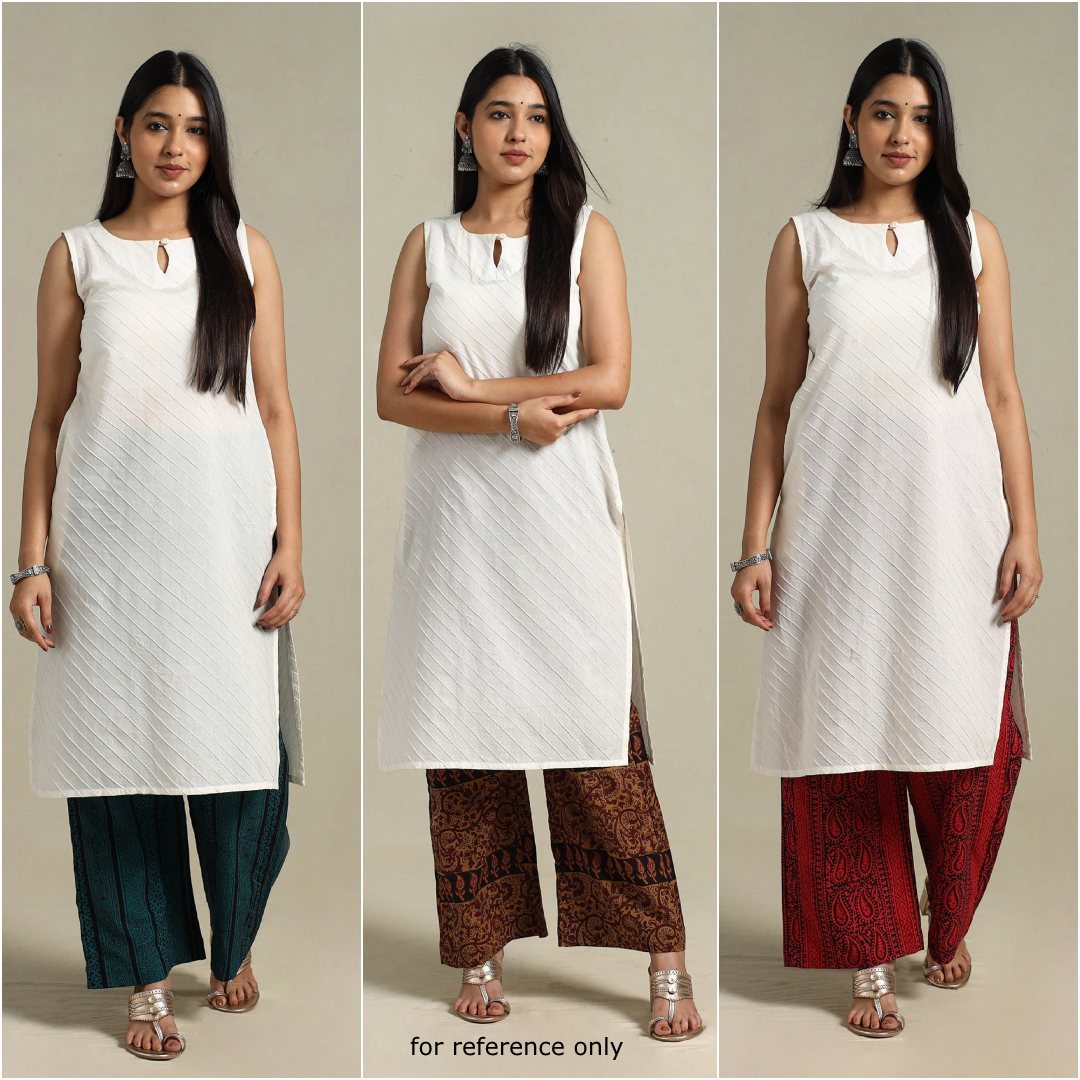 Multicolour Bagh Block Print Natural Dyed Cotton Palazzo