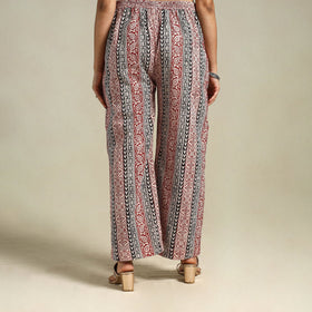 Maroon Bagh Block Print Natural Dyed Cotton Palazzo