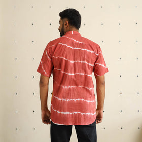 Buy Half Sleeve Tie & Dye Cotton Men Shibori Shirt
