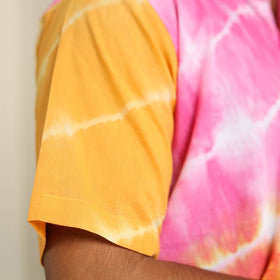 Multicolour Half Sleeve Tie & Dye Cotton Men Shibori Shirt