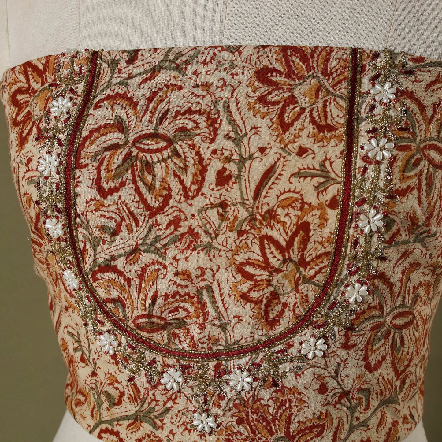 Multicolor - multicolour - kalamkari hand embroidery cotton