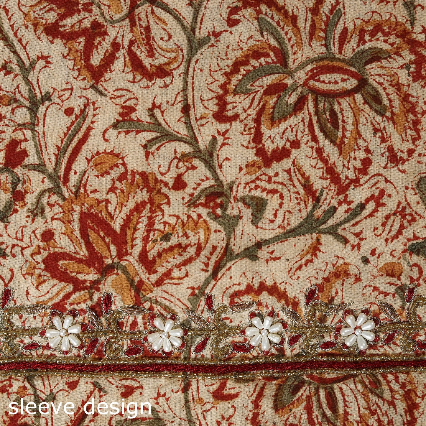 Multicolor - multicolour - kalamkari hand embroidery cotton