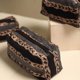  Multicolor Multipurpose Handmade Toiletry Bags (Set of 3)