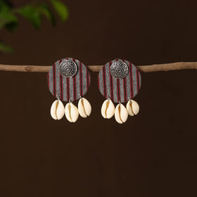  Muskan Fabart Shell Work Earrings 