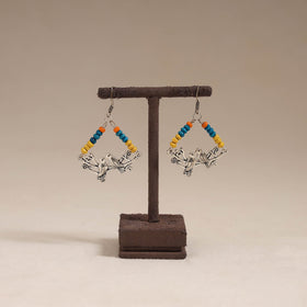 Multicolor - myra wooden beads earrings with german silver