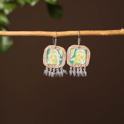 Multicolor - namrata handcrafted fabart jute earrings