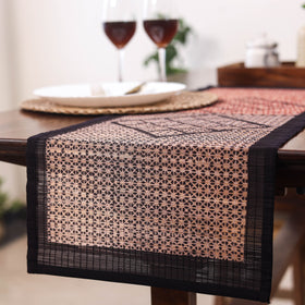 Multicolor Natural Bamboo Bagh Block Printed Dining Table Runner