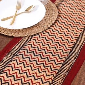 Multicolor Natural Bamboo Bagh Block Printed Dining Table Runner