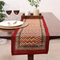 Multicolor Natural Bamboo Bagh Block Printed Dining Table Runner