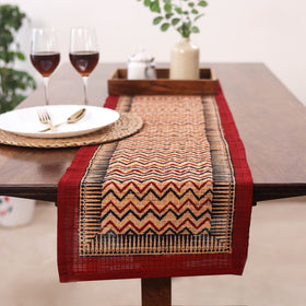 Multicolor Natural Bamboo Bagh Block Printed Dining Table Runner