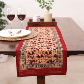 Multicolor Natural Bamboo Bagh Block Printed Dining Table Runner