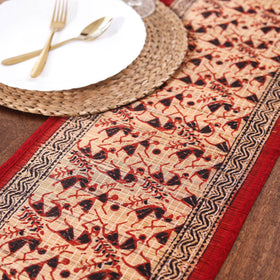 Multicolor Natural Bamboo Bagh Block Printed Dining Table Runner
