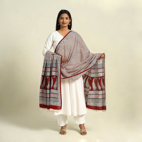 Multicolor - natural dye mul cotton bagh dupatta 10