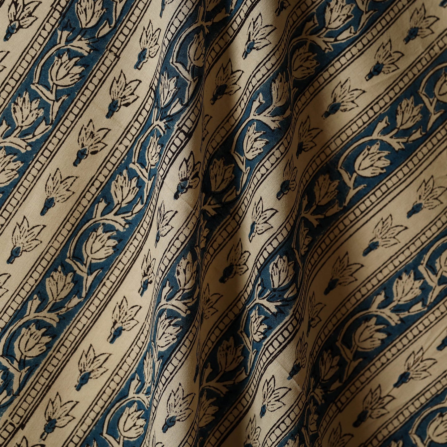 Multicolor - natural dyed bagru cotton fabric 18