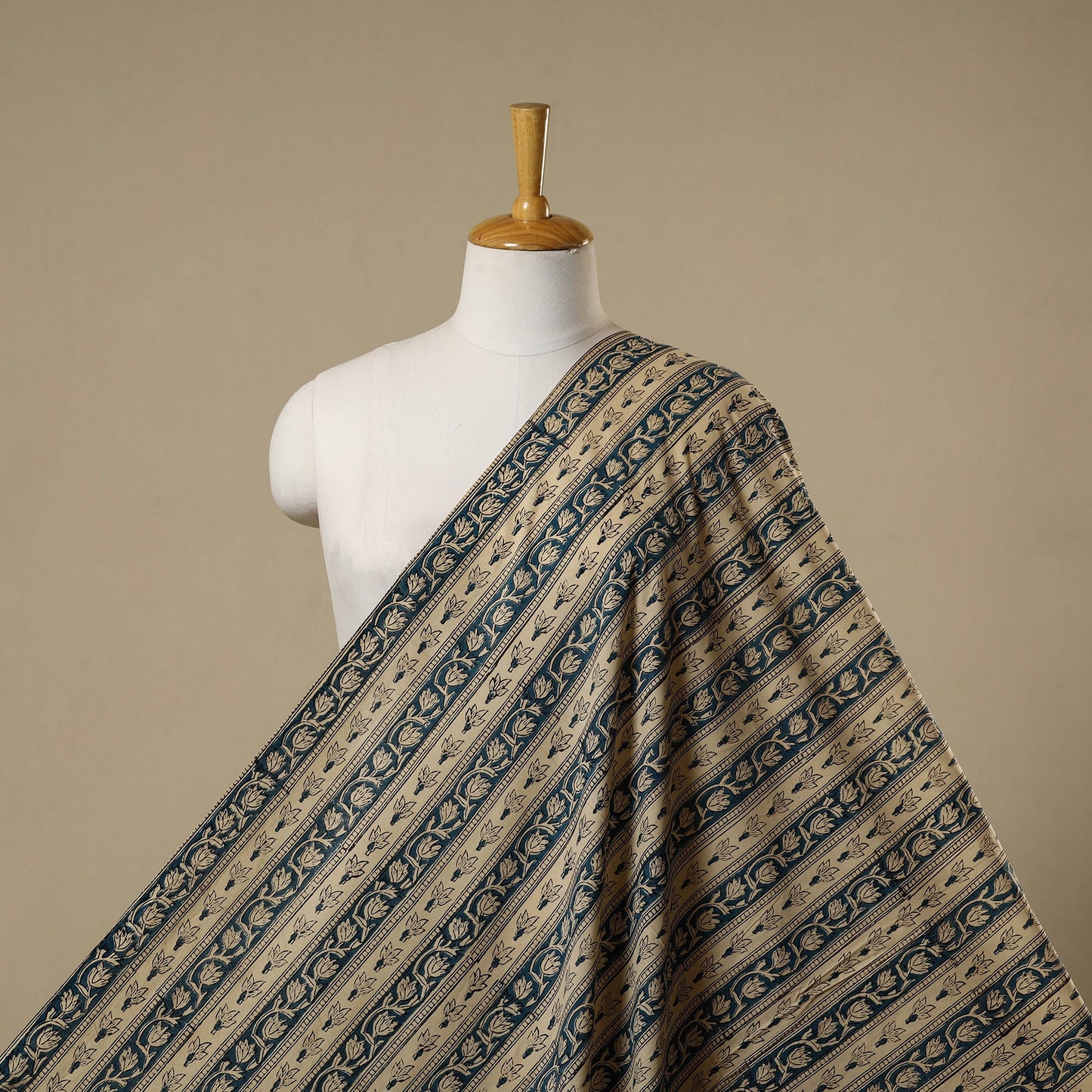 Multicolor - natural dyed bagru cotton fabric 18